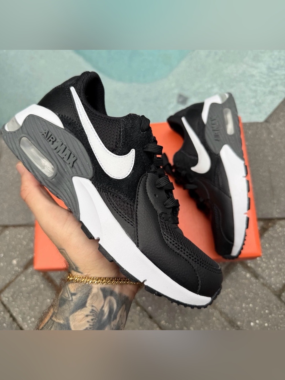 NIKE SHOES WMNS SZ 6 AIR MAX EXCEE TRAINING SNEAKERS BLACK ATHLETIC CD5432-003